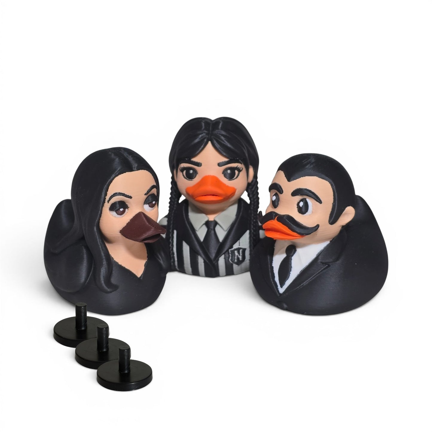 Addams Family Duck Set-Joyful Ducks-offroad-duckduckjeep-wrangler-gladiator-3d-jeep duck-custom duck-Jeep