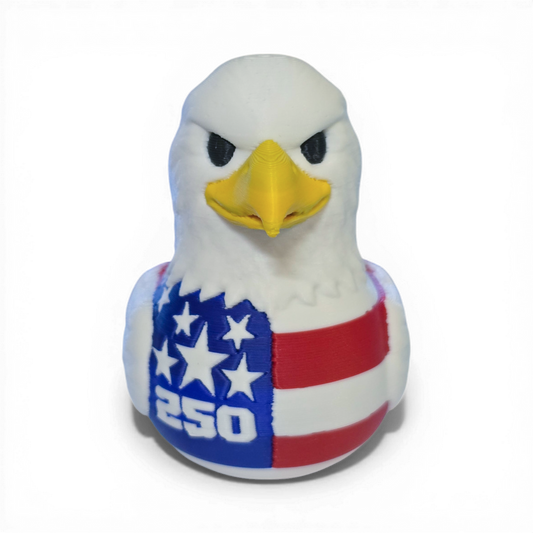 America 250th Anniversary Bald Eagle-Joyful Ducks-offroad-duckduckjeep-wrangler-gladiator-3d-jeep duck-custom duck-Jeep