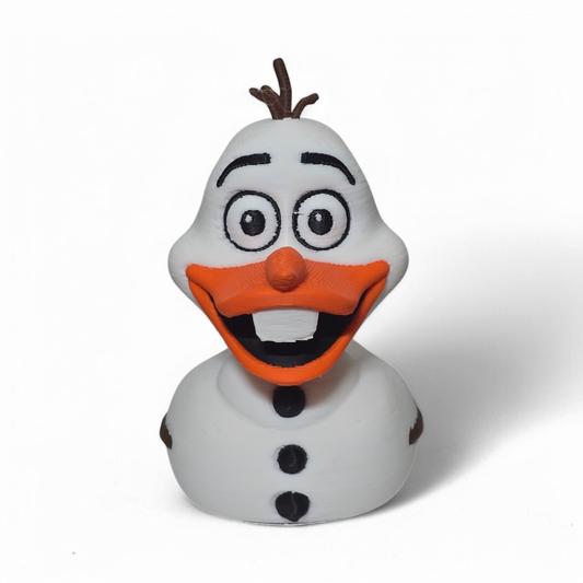 Olaf Duck – Cheerful Snowman Jeep Duck | 3D Printed Holiday Collectible | Handmade by Joyful Ducks