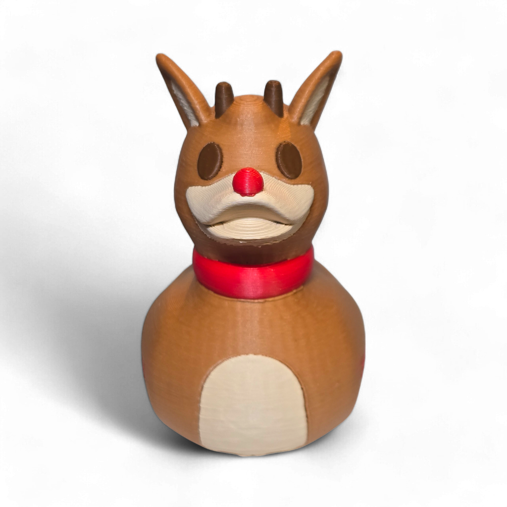 Rudolph Duck – 3D Printed Reindeer Christmas Duck | Holiday Jeep Gift