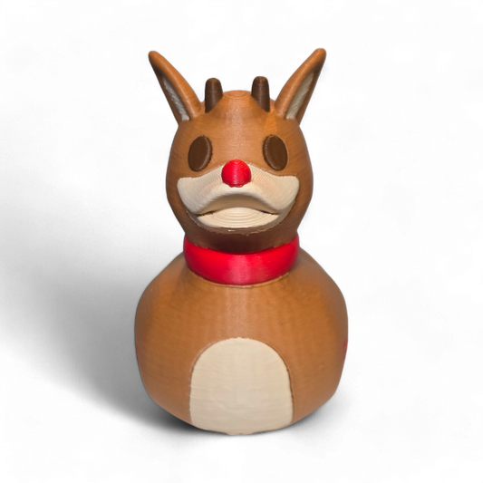 Rudolph Duck – 3D Printed Reindeer Christmas Duck | Holiday Jeep Gift