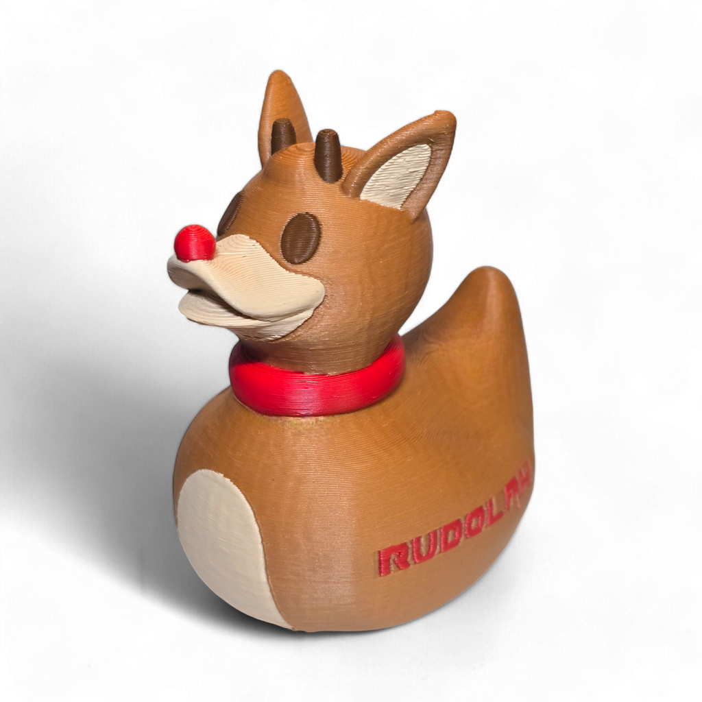 Rudolph Duck – 3D Printed Reindeer Christmas Duck | Holiday Jeep Gift