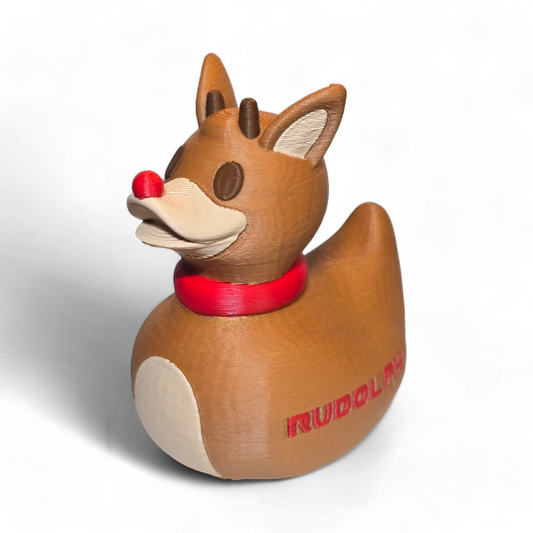 Rudolph Duck – 3D Printed Reindeer Christmas Duck | Holiday Jeep Gift