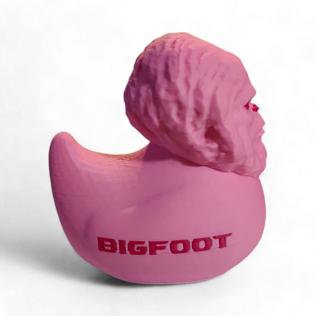 Bigfoot “Save the Tatas” Duck – 3D Printed Breast Cancer Awareness Edition