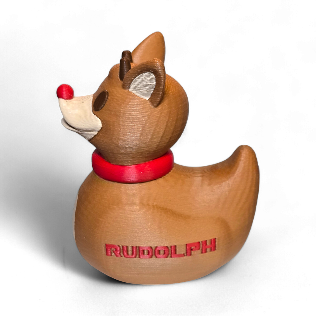 Rudolph Duck – 3D Printed Reindeer Christmas Duck | Holiday Jeep Gift