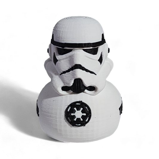 Stormtrooper Duck – Galactic Trooper Jeep Duck | 3D Printed Dashboard Buddy | Handmade by Joyful Ducks