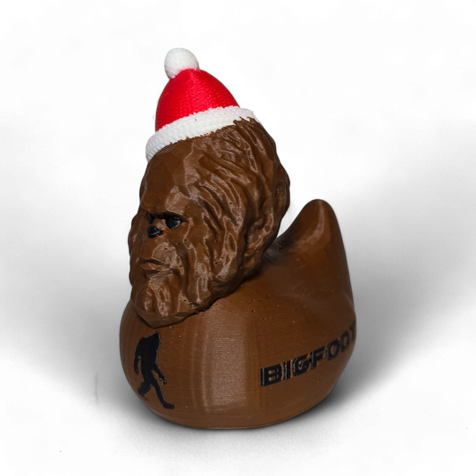 Bigfoot Christmas Duck – 3D Printed Dashboard Duck with Santa Hat | Funny Holiday Jeep Gift