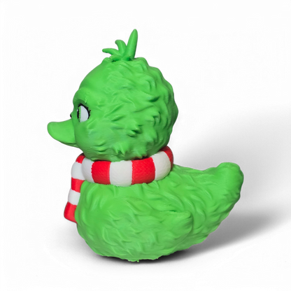 Grinchy Holiday Duck – 3D Printed Collectible Christmas Rubber Duck