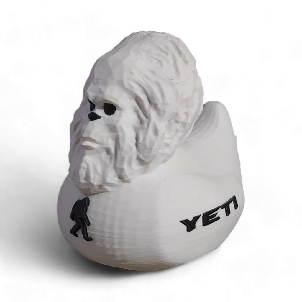 Yeti Duck – 3D Printed Collectible Rubber Duck Figurine | Mythical Cryptid Toy
