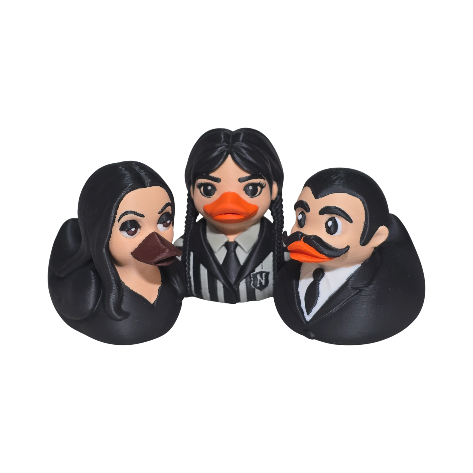 Addams Family Duck Set-Joyful Ducks-offroad-duckduckjeep-wrangler-gladiator-3d-jeep duck-custom duck-Jeep