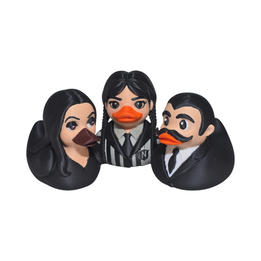 Addams Family Duck Set-Joyful Ducks-offroad-duckduckjeep-wrangler-gladiator-3d-jeep duck-custom duck-Jeep