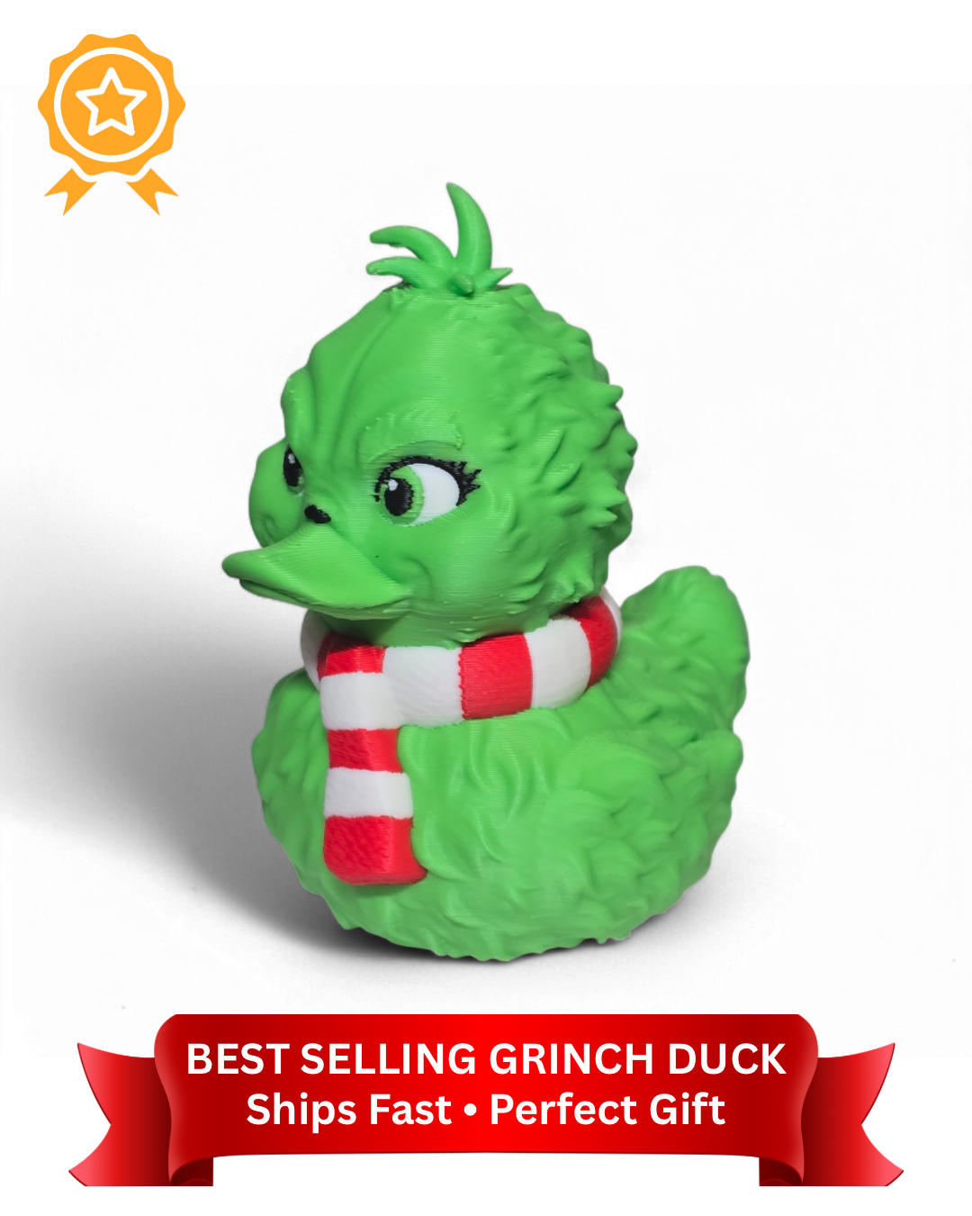 Grinchy Duck – Funny Christmas Jeep Duck | 3D Printed Holiday Collectible | Handmade by Joyful Ducks