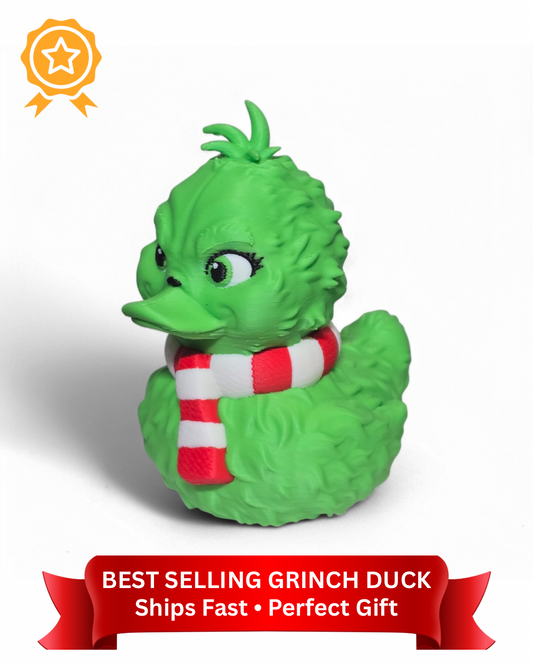 Grinchy Duck – Funny Christmas Jeep Duck | 3D Printed Holiday Collectible | Handmade by Joyful Ducks