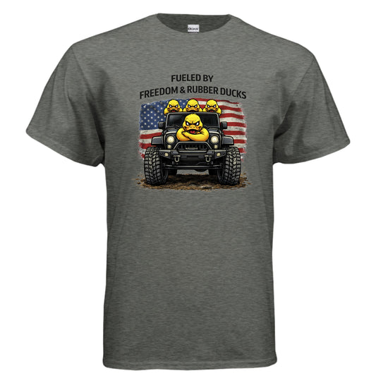 Fueled By Freedom & Rubber Ducks Shirt-Joyful Ducks-offroad-duckduckjeep-wrangler-gladiator-3d-jeep duck-custom duck-Jeep