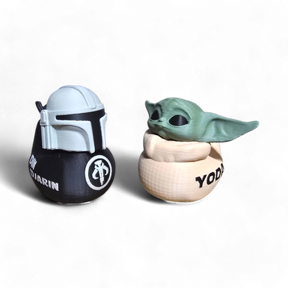 Mandalorian & Grogu (Baby Yoda) Duck Bundle-Joyful Ducks-offroad-duckduckjeep-wrangler-gladiator-3d-jeep duck-custom duck-Jeep