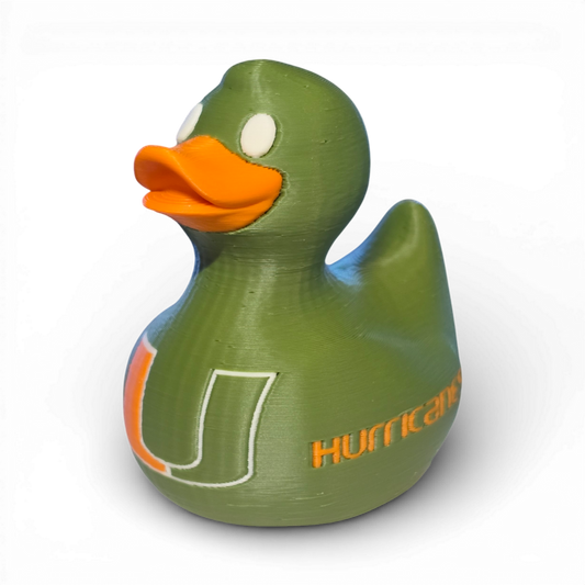 Miami Hurricanes Duck-Joyful Ducks-offroad-duckduckjeep-wrangler-gladiator-3d-jeep duck-custom duck-Jeep