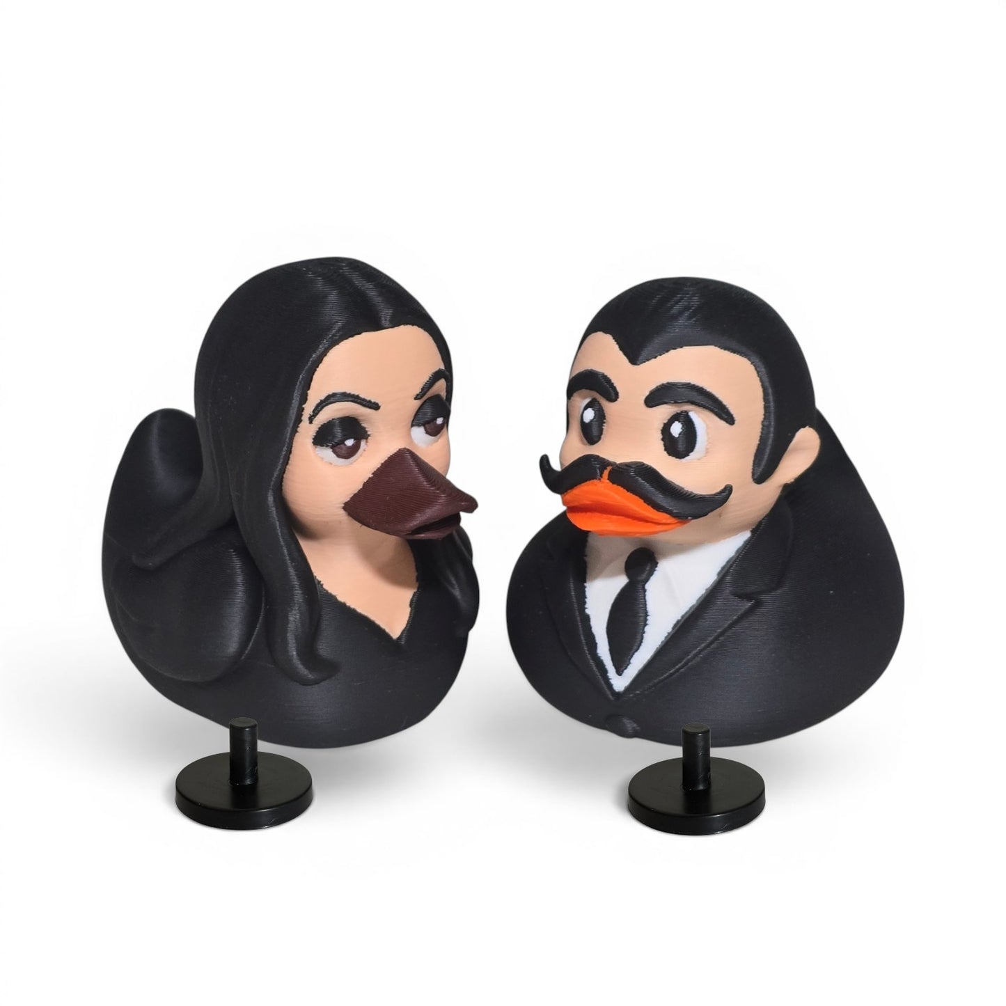 Morticia and Gomez Duck Set-Joyful Ducks-offroad-duckduckjeep-wrangler-gladiator-3d-jeep duck-custom duck-Jeep