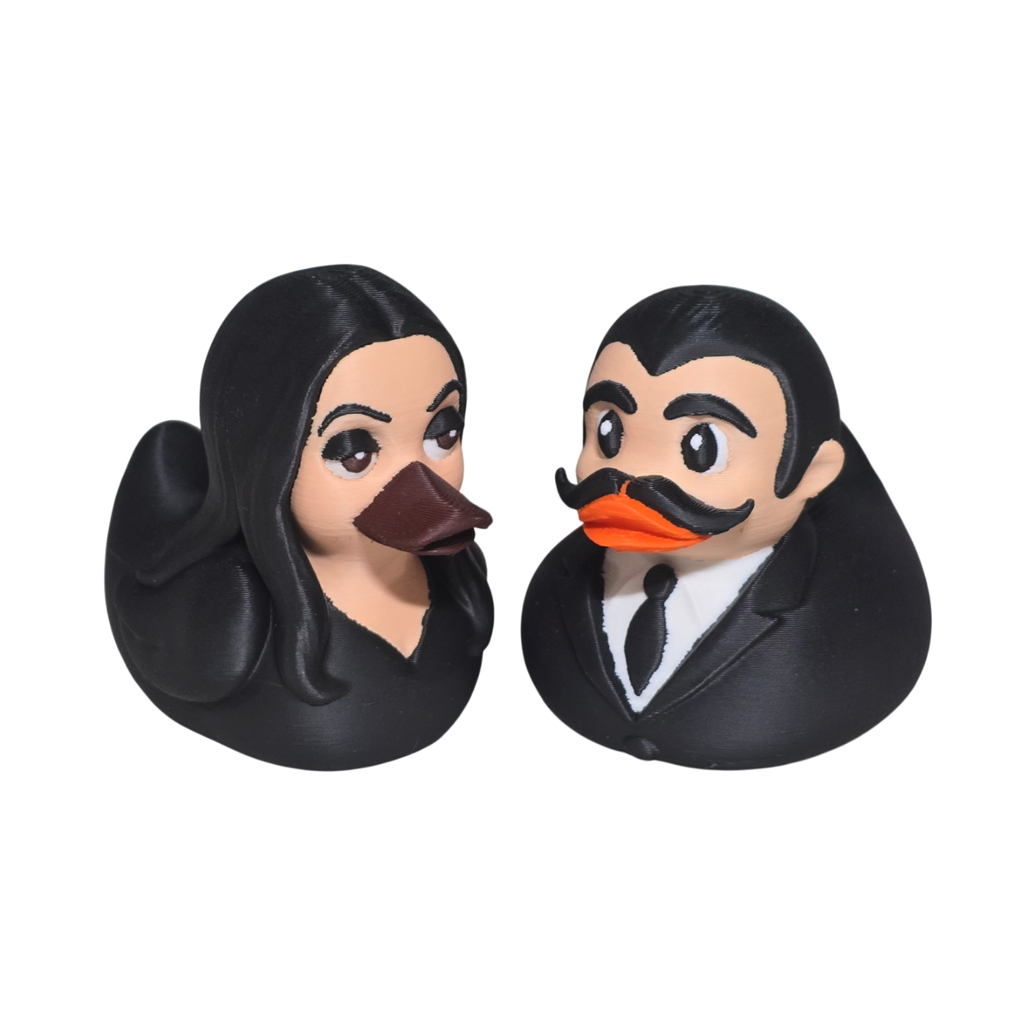 Morticia and Gomez Duck Set-Joyful Ducks-offroad-duckduckjeep-wrangler-gladiator-3d-jeep duck-custom duck-Jeep