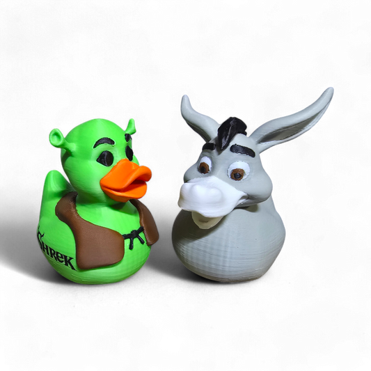 Shrek & Donkey Duck Set-Joyful Ducks-offroad-duckduckjeep-wrangler-gladiator-3d-jeep duck-custom duck-Jeep