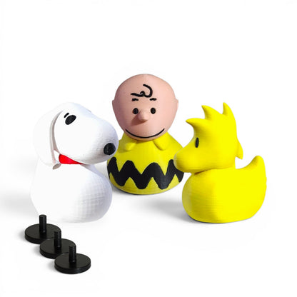 Snoopy, Woodstock & Charlie Inspired Duck Trio | 3D Printed Jeep Ducking Gift-Joyful Ducks-offroad-duckduckjeep-wrangler-gladiator-3d-jeep duck-custom duck-Jeep