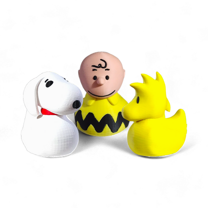 Snoopy, Woodstock & Charlie Inspired Duck Trio | 3D Printed Jeep Ducking Gift-Joyful Ducks-offroad-duckduckjeep-wrangler-gladiator-3d-jeep duck-custom duck-Jeep