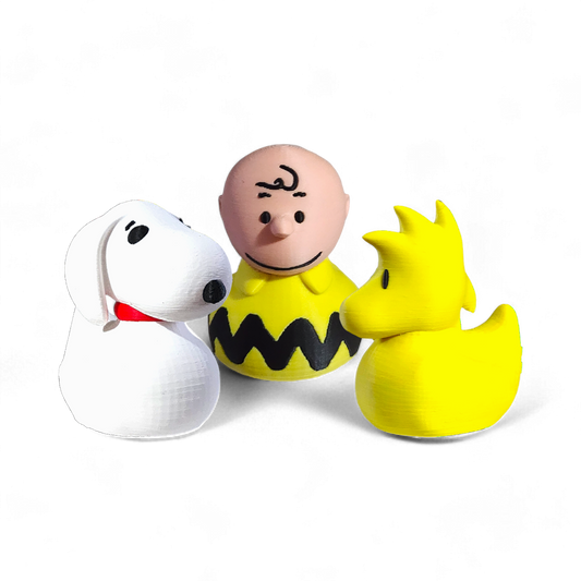 Snoopy, Woodstock & Charlie Inspired Duck Trio | 3D Printed Jeep Ducking Gift-Joyful Ducks-offroad-duckduckjeep-wrangler-gladiator-3d-jeep duck-custom duck-Jeep