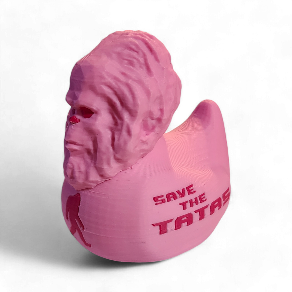 Bigfoot “Save the Tatas” Duck – 3D Printed Breast Cancer Awareness Edition