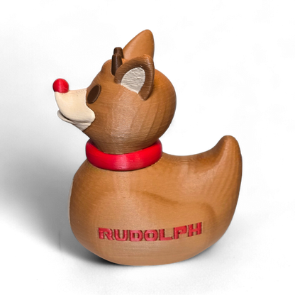 Rudolph Duck – 3D Printed Reindeer Christmas Duck | Holiday Jeep Gift
