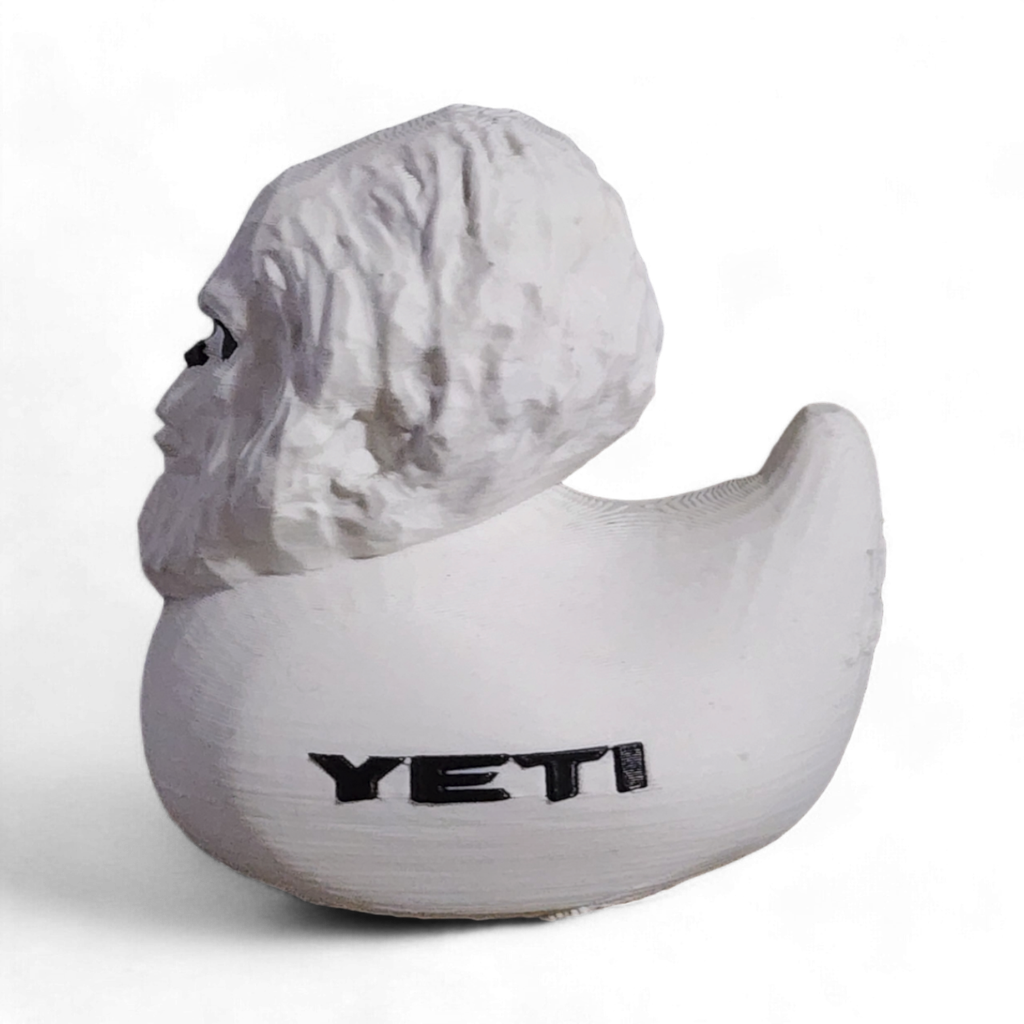 Yeti Duck – 3D Printed Collectible Rubber Duck Figurine | Mythical Cryptid Toy