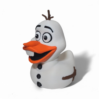 Cheerful Snowman Duck – 3D Printed Collectible Winter Figurine