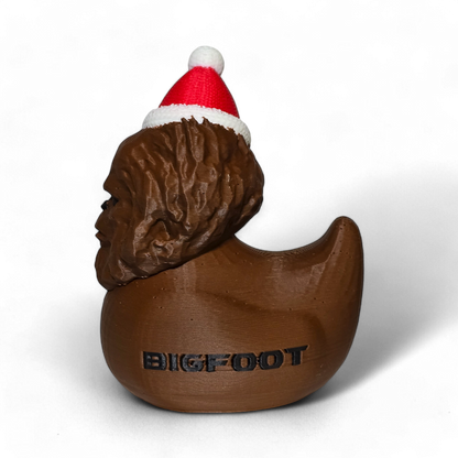Bigfoot Christmas Duck – 3D Printed Dashboard Duck with Santa Hat | Funny Holiday Jeep Gift