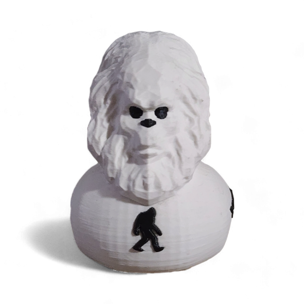 Yeti Duck – 3D Printed Collectible Rubber Duck Figurine | Mythical Cryptid Toy